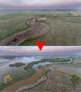 From drone photo to historical landscape