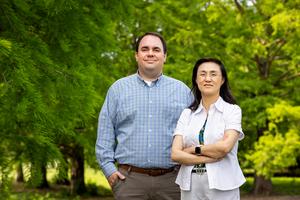 Photo of researchers outdoors