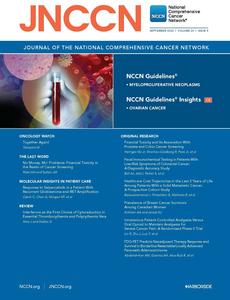 JNCCN Cover, September 2022