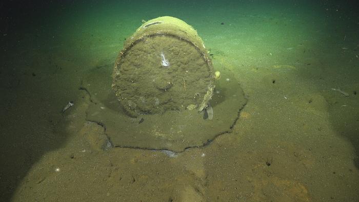 Barrel with exposed crust