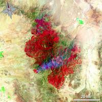 Landsat 5 Satellite Image of the Horseshoe 2 Fire