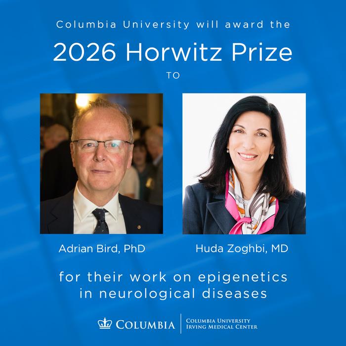 2026 Horwitz Prize Awarded for Work on Epigenetics in Neurological Diseases