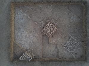 Brick pillars in Area A