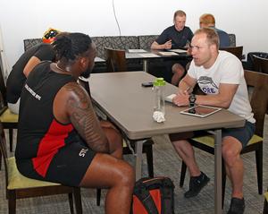 Dr Ben Jones interviews a player