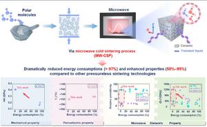 Energy efficient sintering of high-performance ceramics: Microwave cold sintering process (MW-CSP)