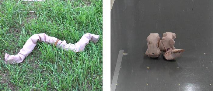 Undulating motion and rolling motion of a snake-like robot