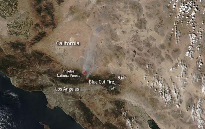 Blue Cut Fire California