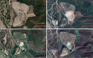 Satellite images of Ain Dara in northwestern Syria, Satellite images of Ain Dara in northwestern Syria.