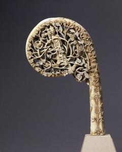 A crozier made from two walrus tusks