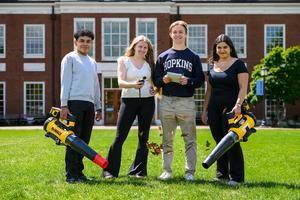 Students invent quieter leaf blower
