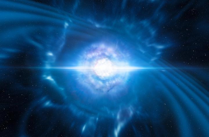 Artist's Impression of Merging Neutron Stars