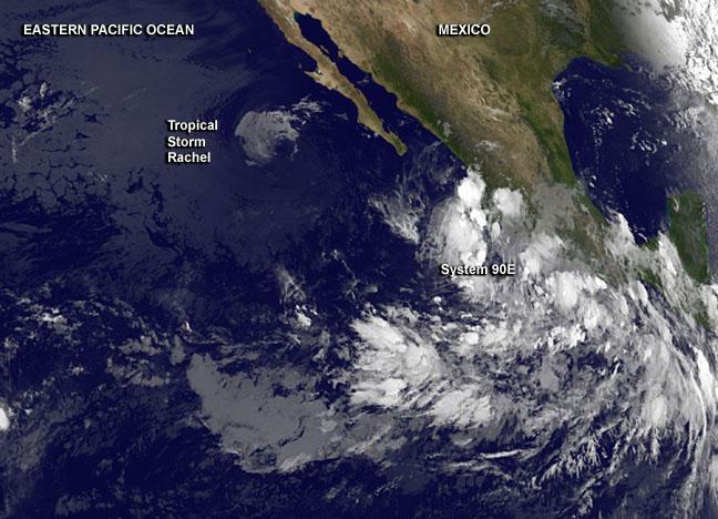 GOES Image of Rachel