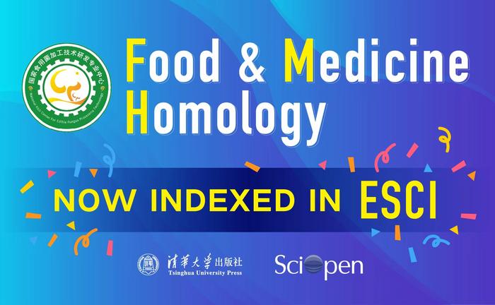 Food & Medicine Homology has been officially included in the Emerging Sources Citation Index (ESCI) by Web of Science