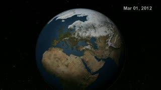 Seasonal Change in the Extent of the Arctic Sea Ice