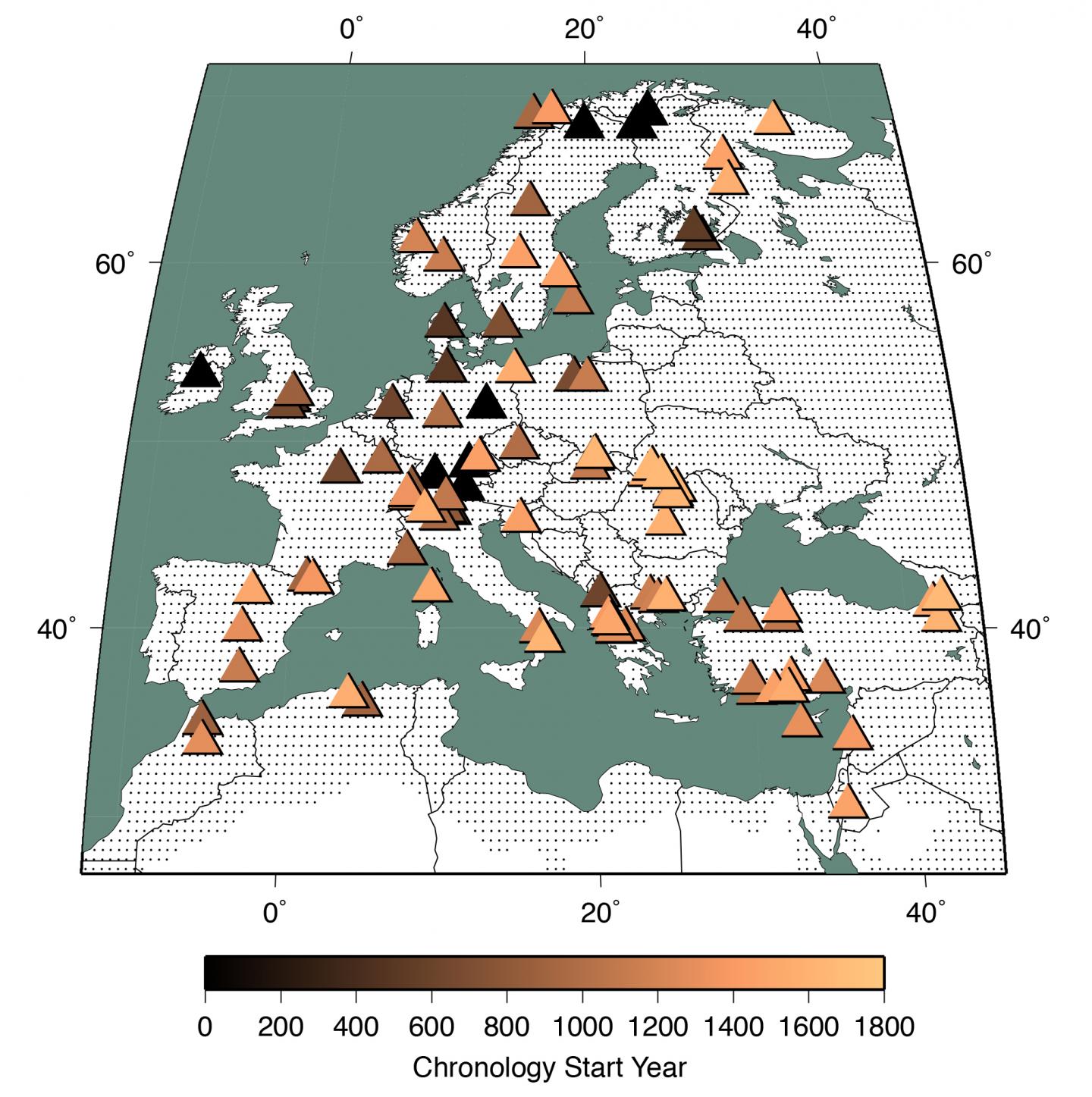 Tree Ring Record Catalogs Europe's Megadroughts