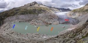 Rhone Glacier, Canton Valais in Switzerland