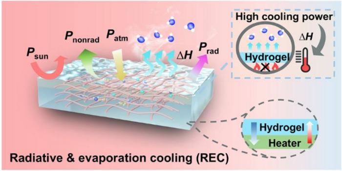 Radiative Coupled Evaporation Cooling Hydrogel for Above‑Ambient Heat Dissipation and Flame Retardancy