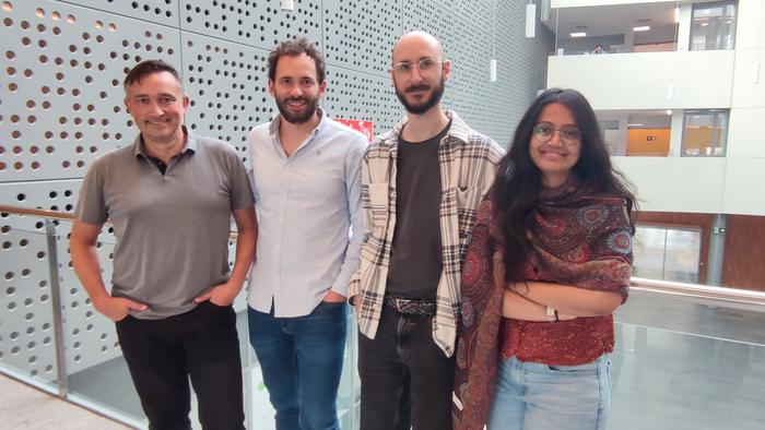 Marcus Buschbeck, René Winkler, David Corujo and Shubhra Bhattacharya, authors of the study and researchers at the Josep Carreras Institute