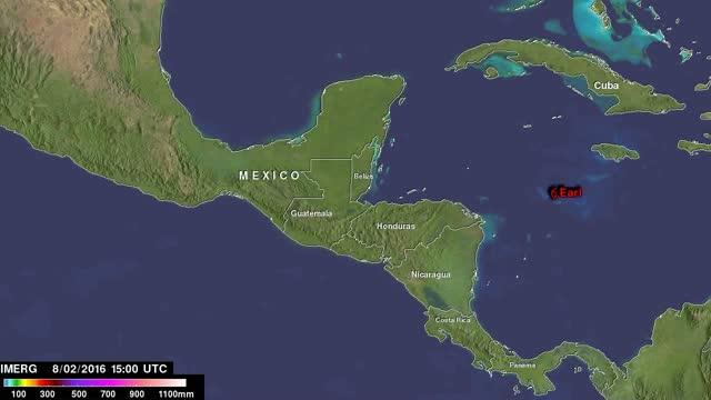 Rainfall Data on Earl (Animation)