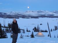 Utah State University researcher Aimee Tallian in Yellowstone National Park