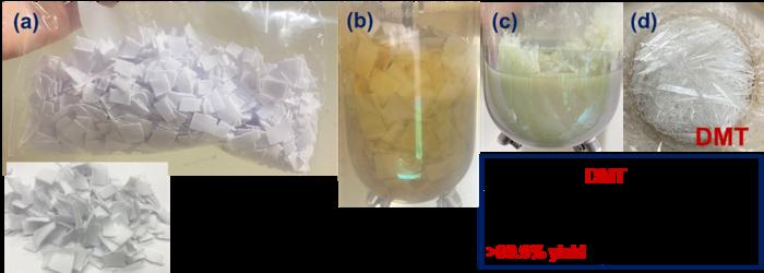 Catalytic Depolymerization (Chemical Recycling) of Textile, Cloth Waste with Methanol