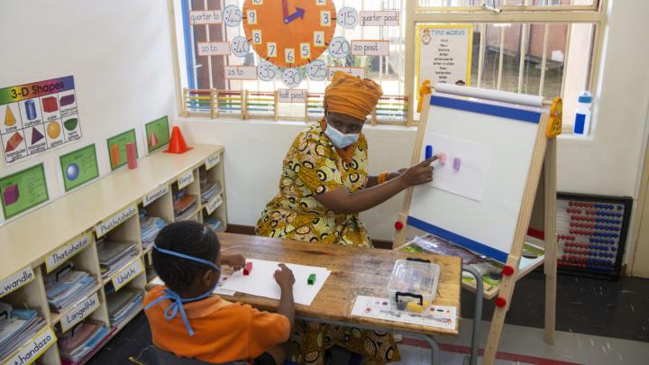 First grade math during Covid-19