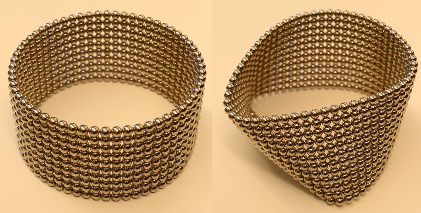 Stability of Cylindrical Tubes Made from Square Packed Magnetic Balls