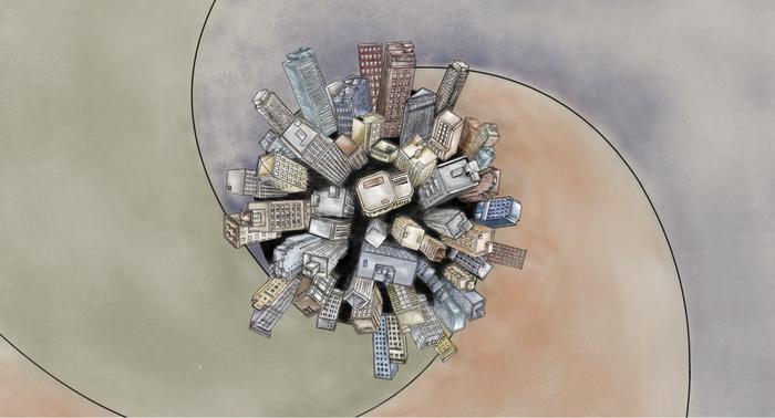 “City-Earth-Spiral”