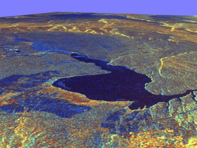 3-D Radar Image of Long Valley