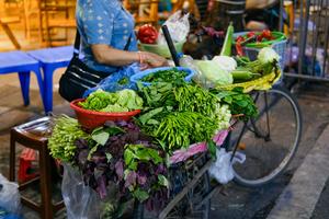 Street vendor with healthy produce