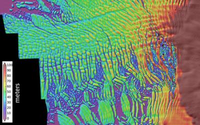A High-Resolution Map of the Thwaites Glacier's Thinning Ice Shelf