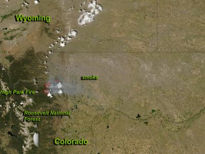 NASA View of  Colorado's High Park Fire on June 14, 2012