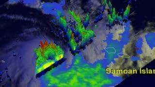 NASA TRMM Satellite Flyby of Cyclone Evan in 3-D