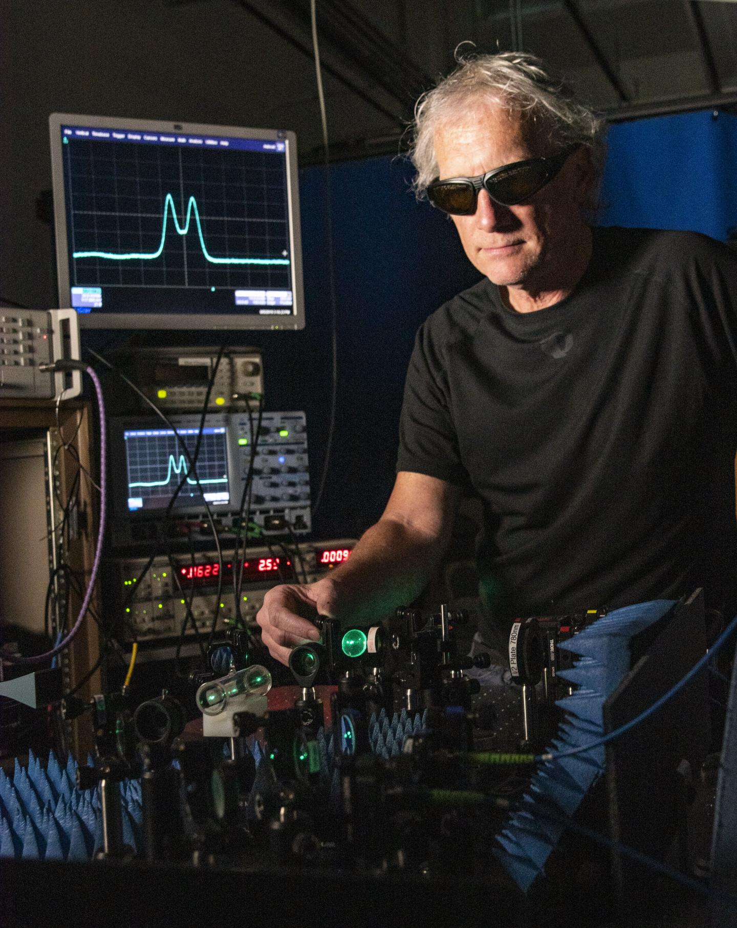 Chris Holloway in NIST lab