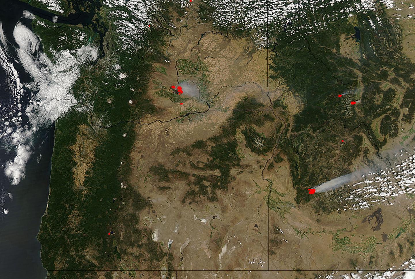 NASA Views Pioneer Fire, Idaho