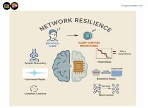 Sleep recast as brain resilience mechanism with AI implications