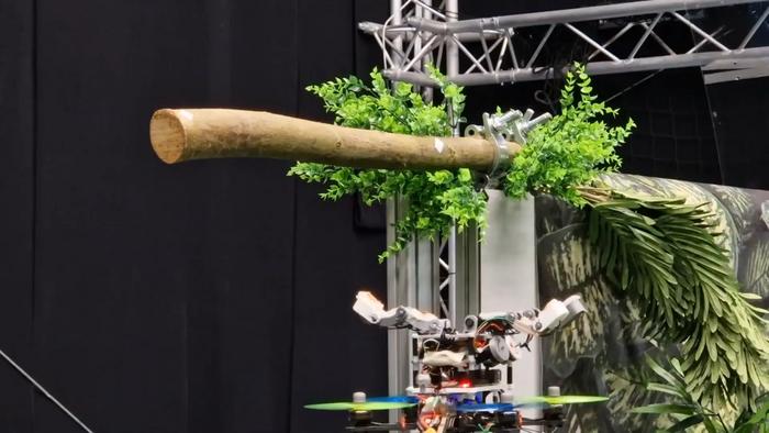 The tactile gripper drone feeling for a branch to hang on