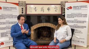 Davis Joseph giving an Interview at the Paraguay-China Chamber of Commerce and Industry in Asunción, Paraguay, about his major second discovery of a common master switch to cure Alzheimer's, Parkinson's, and other brain-related diseases