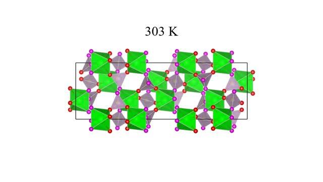 Atomic rearrangement that looks shrinking when warmed