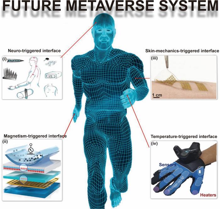 Concept illustration of a future metaverse system for multimodal perceptual interfaces