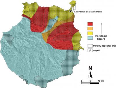 Volcanic Hazard Map in Gran Canaria.