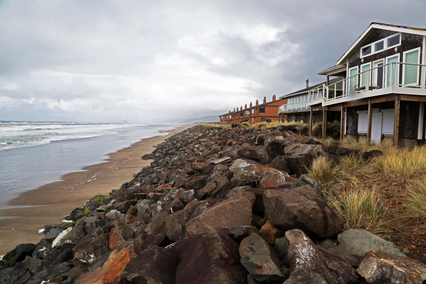 Rip-rap at Neskowin, Oregon
