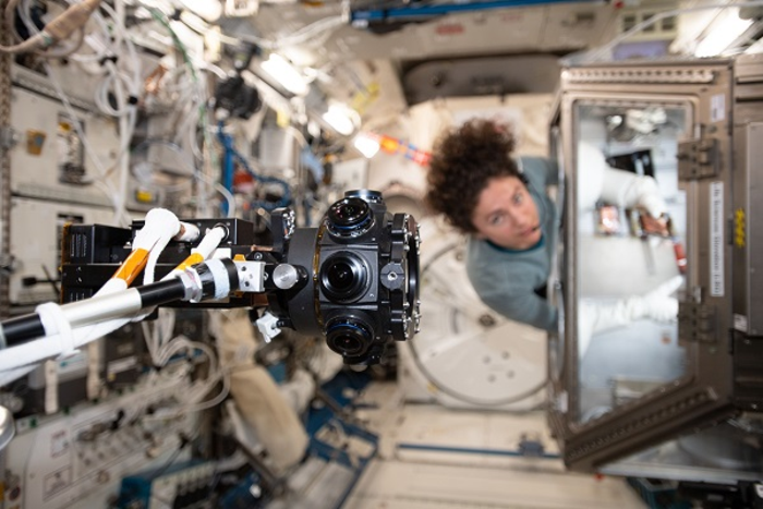 The ISS Experience camera films NASA astronaut Jessica Meir