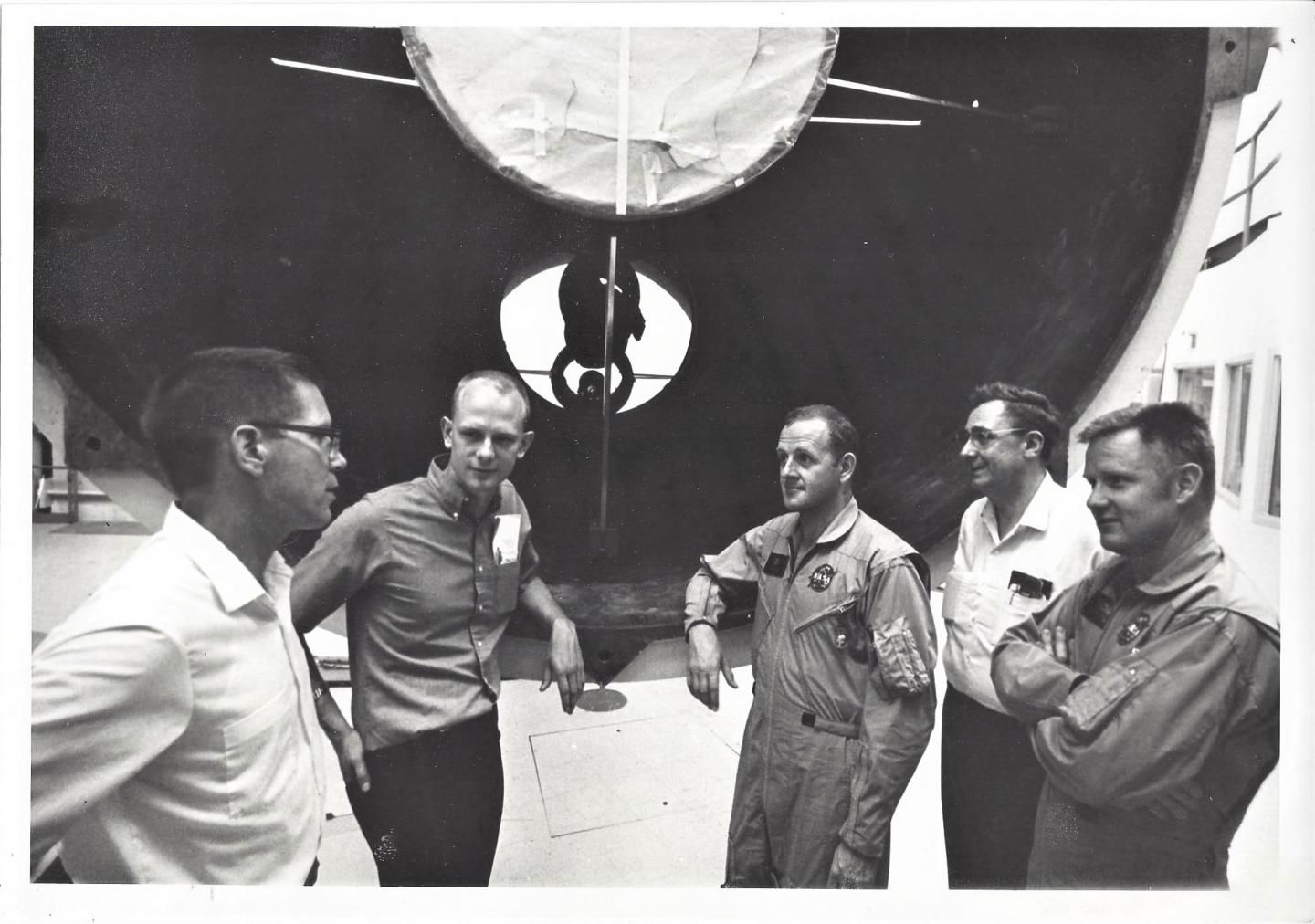 UMD physicists Doug Currie & Carroll Alley with McDonald Observatory Dir. Harlan Smith and NASA Scientists-Astronauts (1969)