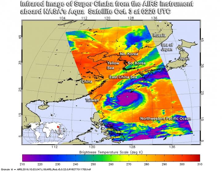 AIRS Infrared View of Chaba