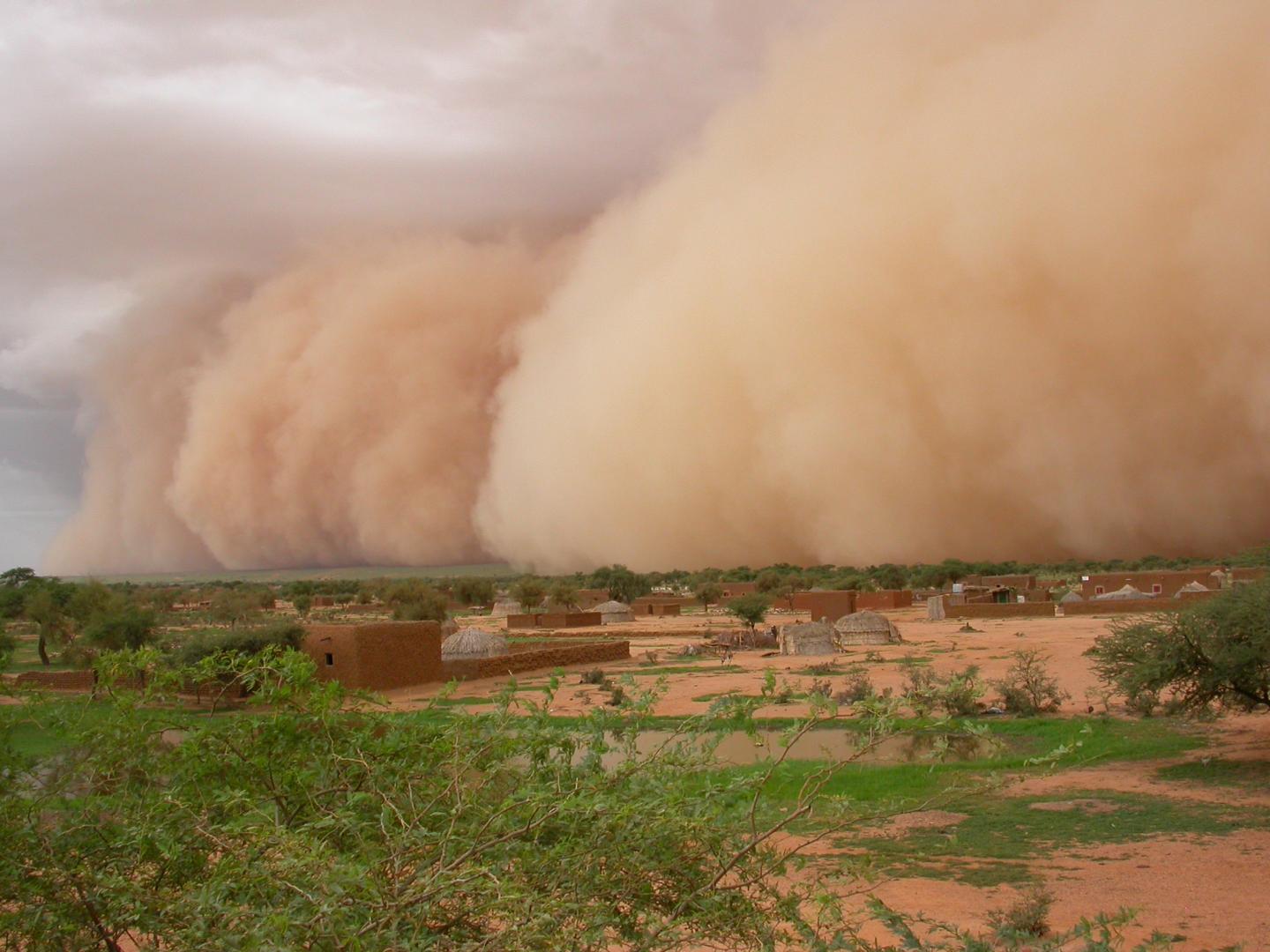 Decadal scale correlation between African dust,Sahel rainfall:Role of Saharan heat low–forced winds