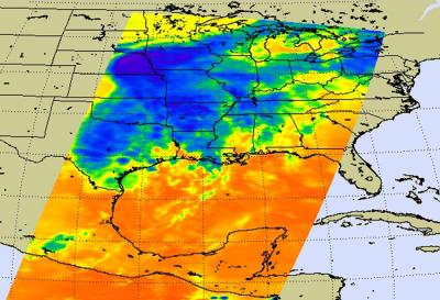 NASA AIRS Sees Rick's Remnants Merge