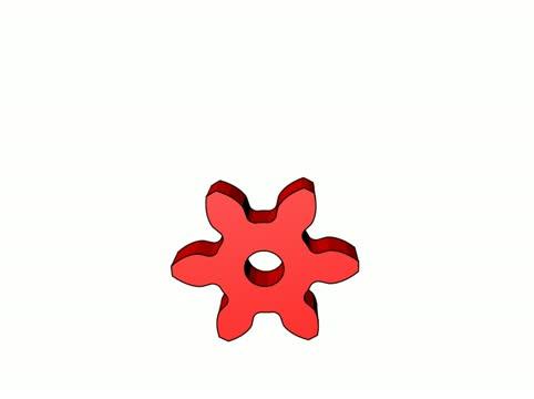 Artist's Rendering of Predicted Self-assembly Process for Hexaphenylbenzene Nanocube