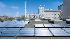Industrial users can economically produce intrinsically green hydrogen on-site with photreon’s photoreactor technology (montage: Amadeus Bramsiepe, KIT)