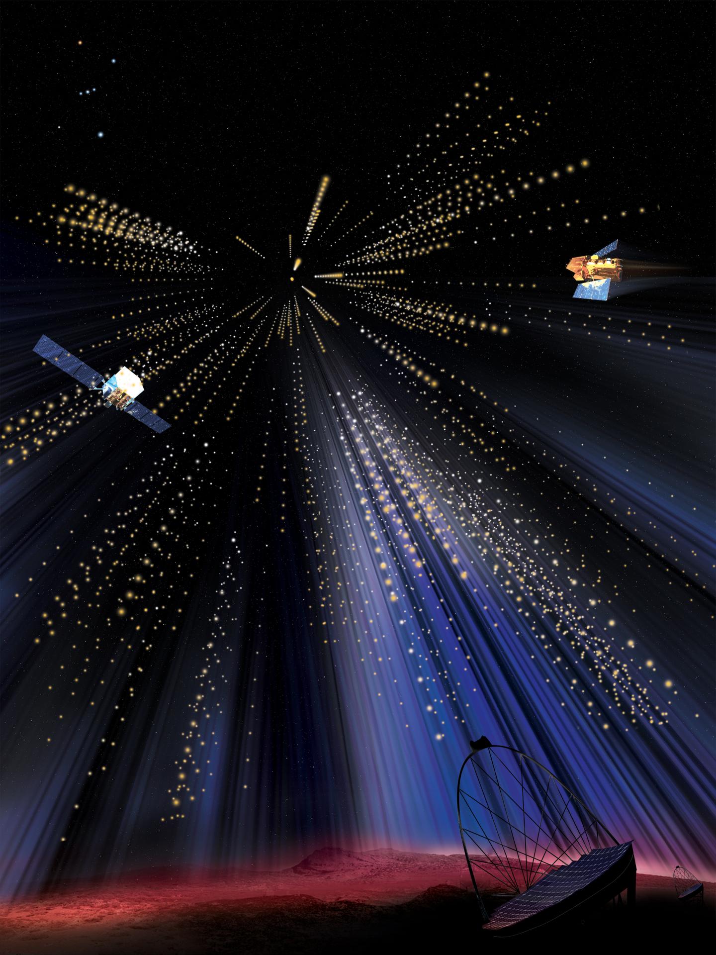 Illustration of Fermi and Swift